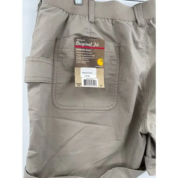 Carhartt smithville original fit light brown shorts size 18 - Picture 6 of 11